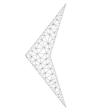 Mesh Vector Arrowhead Left Icon Stock Illustration