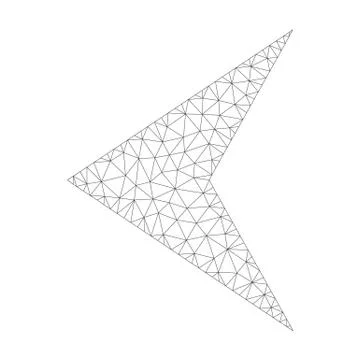 Mesh Vector Arrowhead Left Icon Stock Illustration
