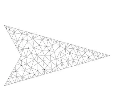 Mesh Vector Arrowhead Right Icon Stock Illustration