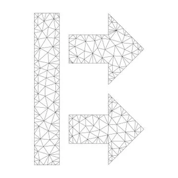 Mesh Vector Bring Right Icon Stock Illustration