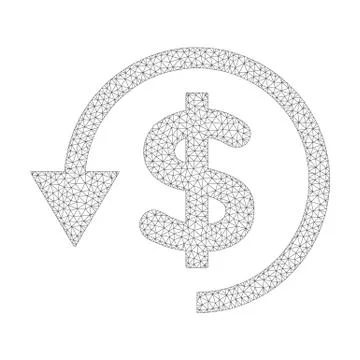 Mesh Vector Chargeback Icon Ilustración de archivo