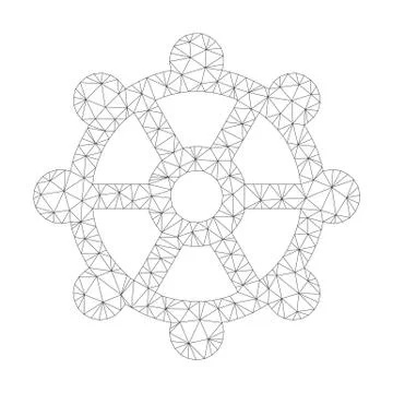 Mesh Vector Cog Icon Ilustración de archivo