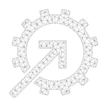 Mesh Vector Cog Integration Icon イラスト素材
