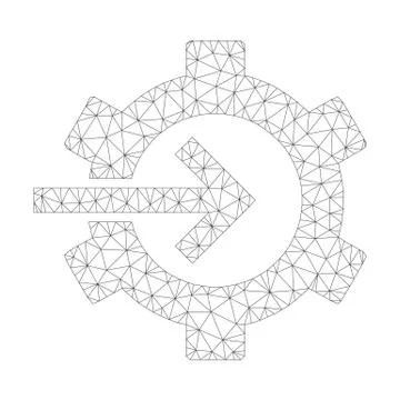 Mesh Vector Cog Integration Icon イラスト素材