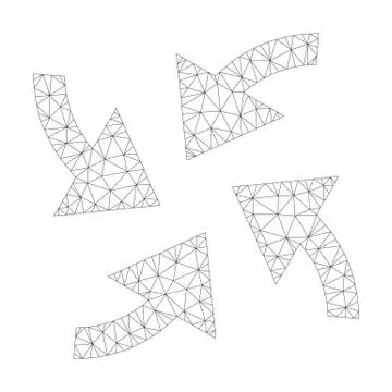 Mesh Vector Cyclone Arrows Icon Stock Illustration