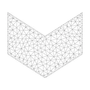 Mesh Vector Direction Down Icon Illustrazione stock
