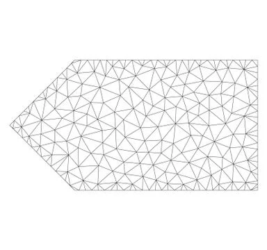 Mesh Vector Direction Left Icon Illustrazione stock