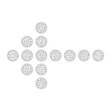 Mesh Vector Dotted Arrow Left Icon Ilustración de archivo