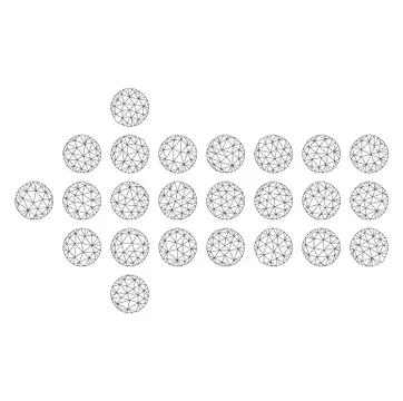 Mesh Vector Dotted Arrow Left Icon Ilustración de archivo