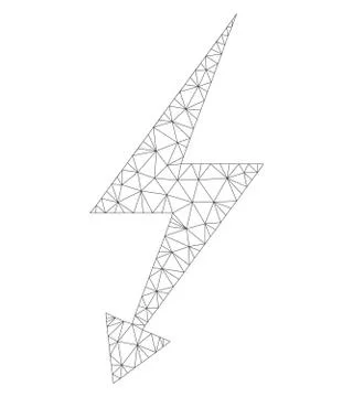 Mesh Vector Electric Strike Icon Illustrazione stock