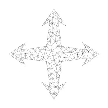 Mesh Vector Expand Icon Illustrazione stock