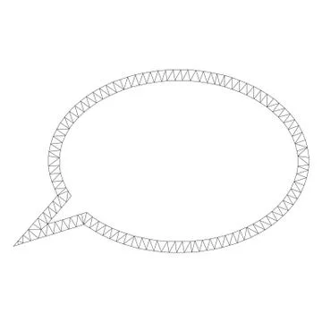 Mesh Vector Hint Cloud Icon Illustrazione stock