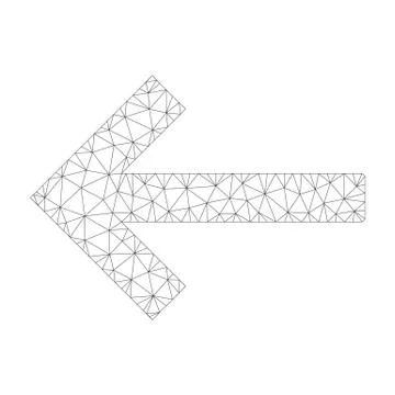 Mesh Vector Left Arrow Icon Ilustración de archivo