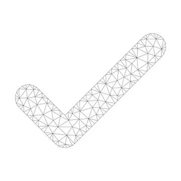 Mesh Vector Ok Icon Stock Illustration