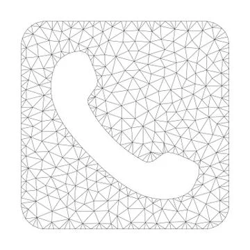 Mesh Vector Phone Icon Illustrazione stock