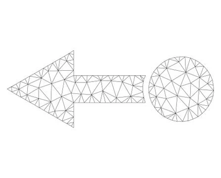 Mesh Vector Pull Left Icon Stock Illustration
