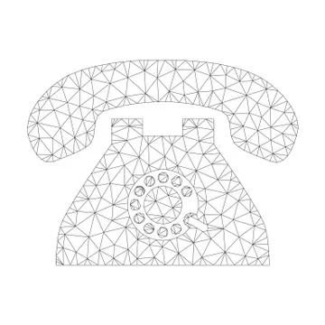 Mesh Vector Pulse Phone Icon Illustrazione stock