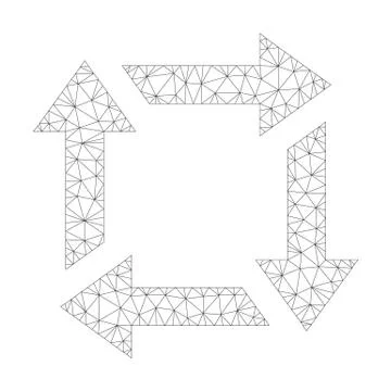 Mesh Vector Recycle Icon Illustrazione stock
