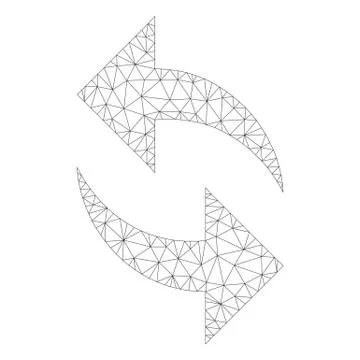 Mesh Vector Refresh Icon Stock Illustration