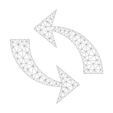 Mesh Vector Refresh Icon Stock Illustration