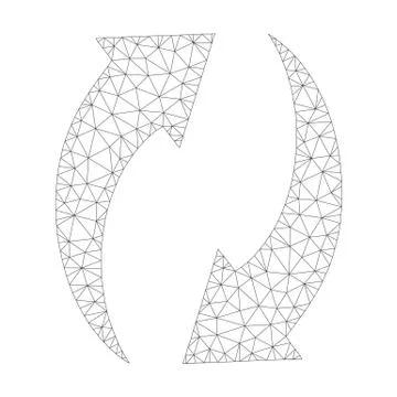 Mesh Vector Refresh Icon Stock Illustration