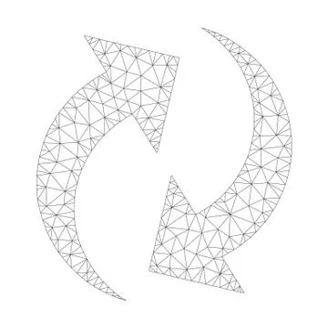Mesh Vector Refresh Icon Stock Illustration