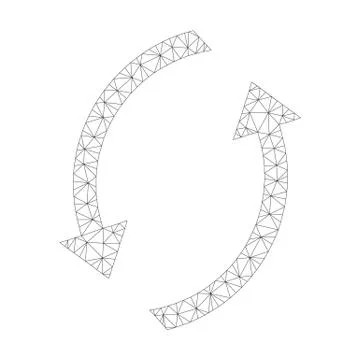 Mesh Vector Refresh Icon Stock Illustration