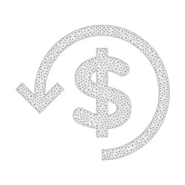 Mesh Vector Refund Icon Ilustración de archivo