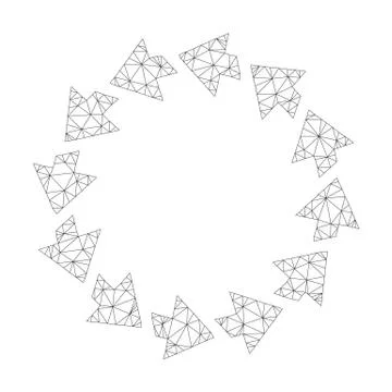 Mesh Vector Rotate Ccw Icon Stock Illustration
