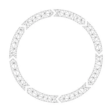 Mesh Vector Rotation Icon Stock Illustration