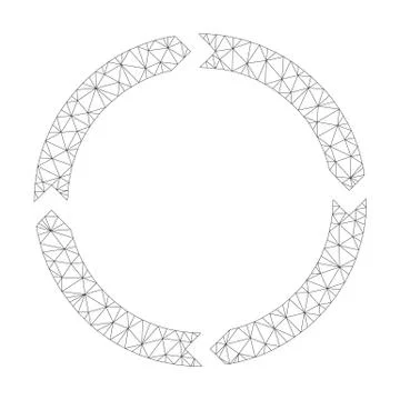 Mesh Vector Rotation Icon Illustrazione stock
