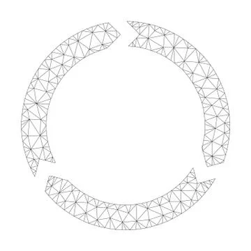 Mesh Vector Rotation Icon Stock Illustration