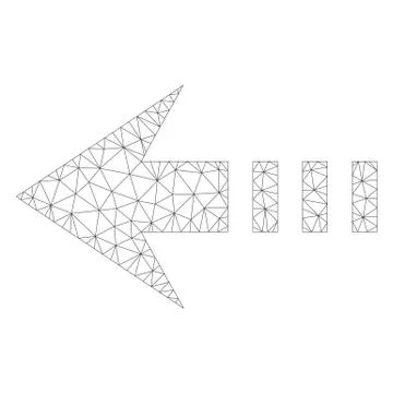 Mesh Vector Send Left Icon Ilustración de archivo