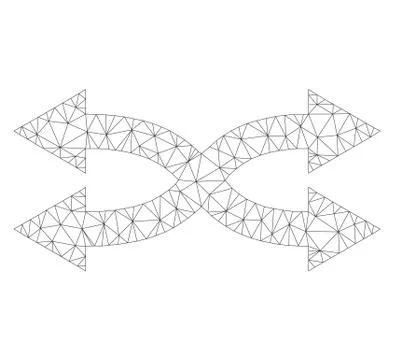 Mesh Vector Shuffle Arrows Horizontal Icon Illustrazione stock