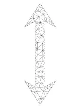 Mesh Vector Vertical Flip Icon Stock Illustration