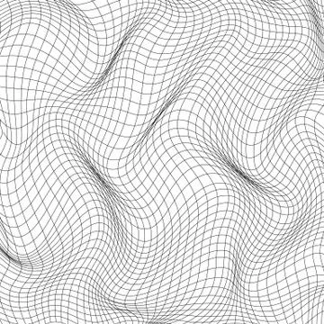 Mesh warp texture isolated on white background. Distort and deformation net.  Stock Illustration