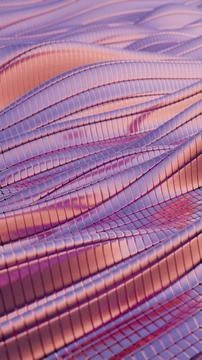 Mesh Waves: Undulating Grid Patterns in Soft Purple Stock Illustration