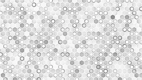 Mesh of white hexagons. Seamless loop.Abstract technological background made of Stock Footage 121061297