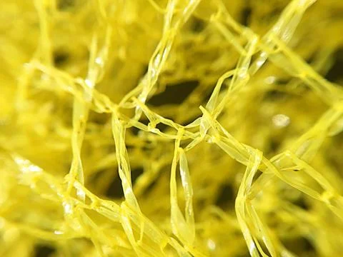 Mesh, yellow plastic mesh for fruit Stock Photos