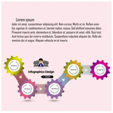 Meshing gear on background, Illustrazione stock