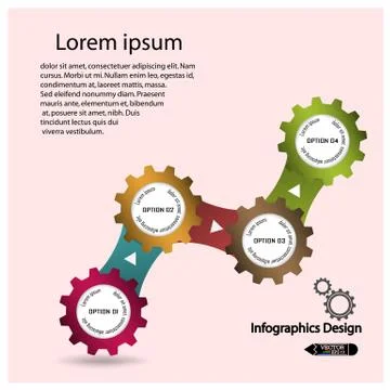 Meshing gear on background, Stock Illustration