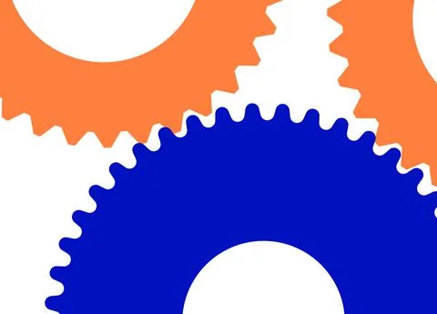 Meshing Isolated Gears 스톡 일러스트