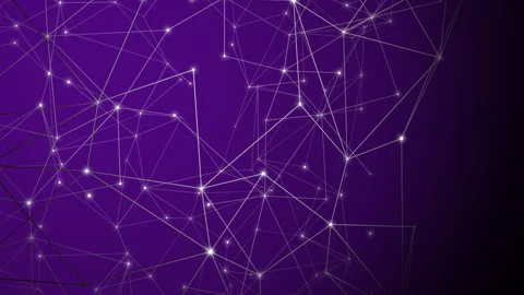 Meshing patterns the algorithmic geometry of abstract connected lines in machine Stock Footage 247822623