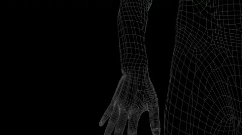 Meshman animates "no" Stock Footage 66777