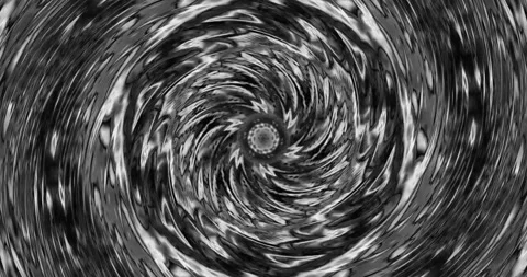 Mesmeric Mono: B&amp;W Radials Hypnotize in 60fps Loop  Stock Footage 263606156
