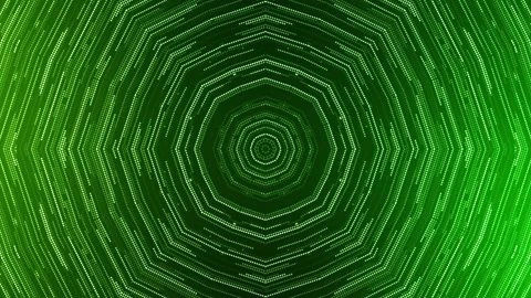 A mesmerizing 3D animation of an abstract green hexagonal pattern, creating a Видео 278514336