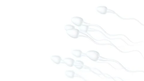 A mesmerizing 3d animation of a group of sperm cells swimming in unison aga.. Stock Footage 332228014