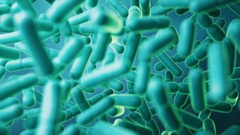 A mesmerizing 3D animation showcasing the intricate dance of bacteria, a dy.. 스톡 동영상 327247892