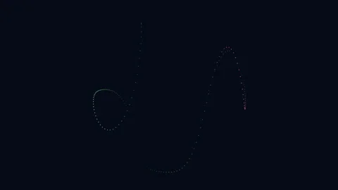 Mesmerizing 3d sphere with grid pattern of lines and dots Video stock 263535877