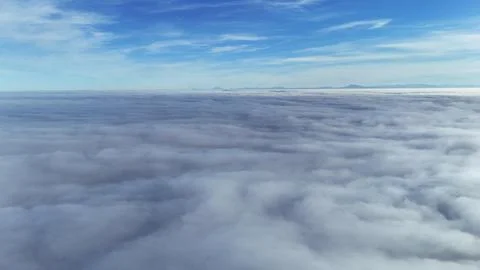 Mesmerizing Above The Clouds View Stock Photos